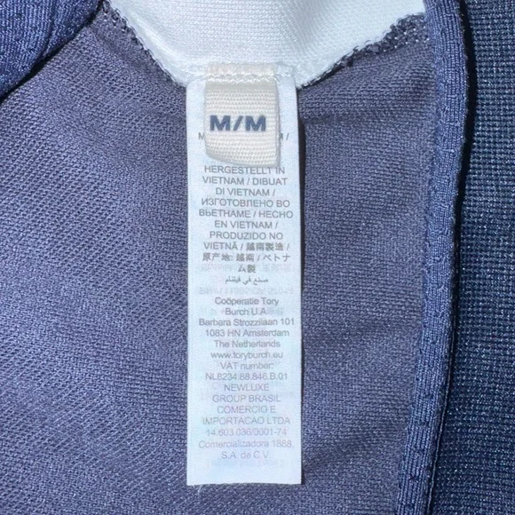 Tori Birch Tori Sport Colorblock Navy & White Track Jacket Sz. Medium - Picture 10 of 12